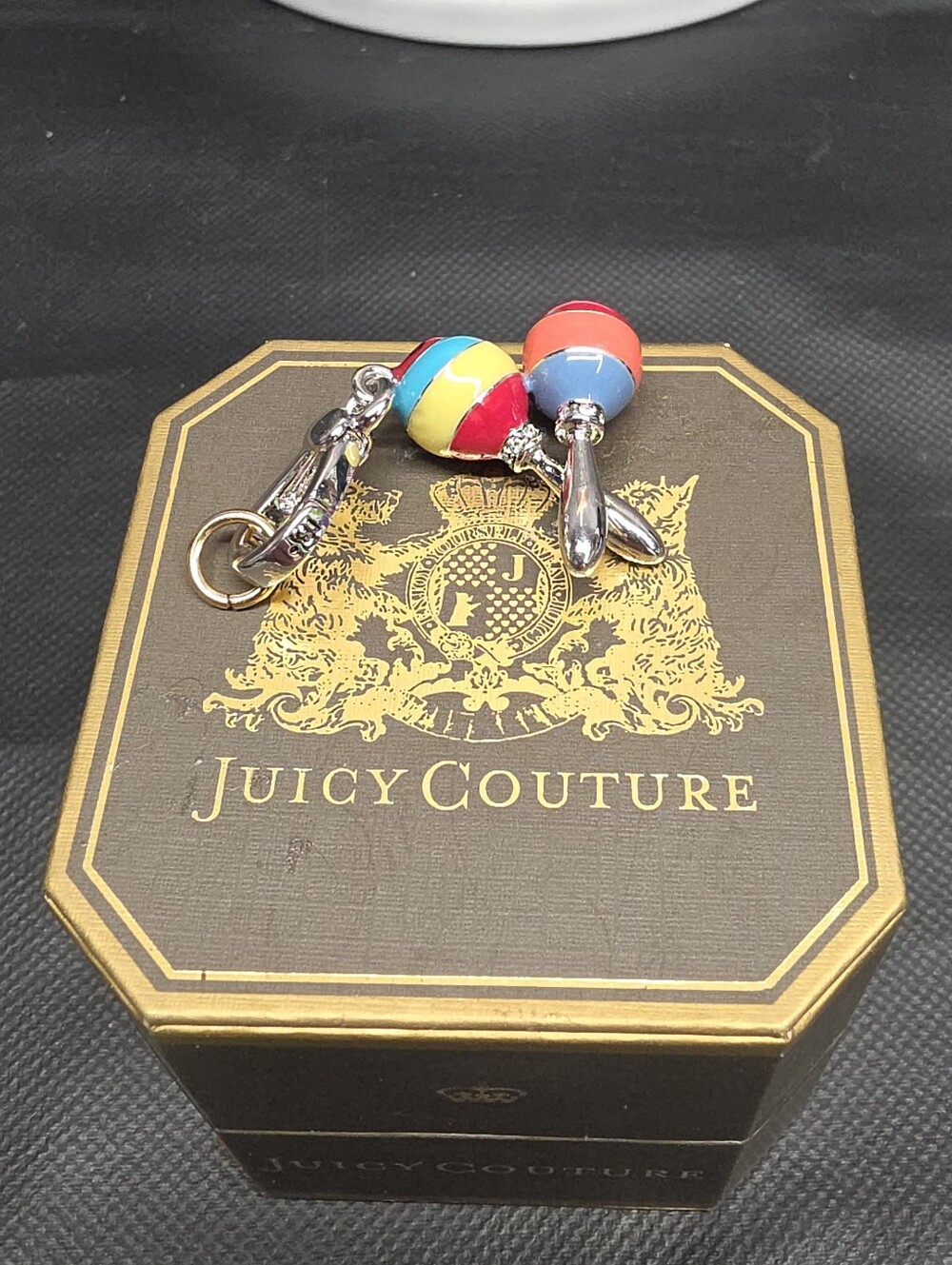 Retired Juicy Couture Maracas Charm New  w/ Box Colorful Enamel Rare